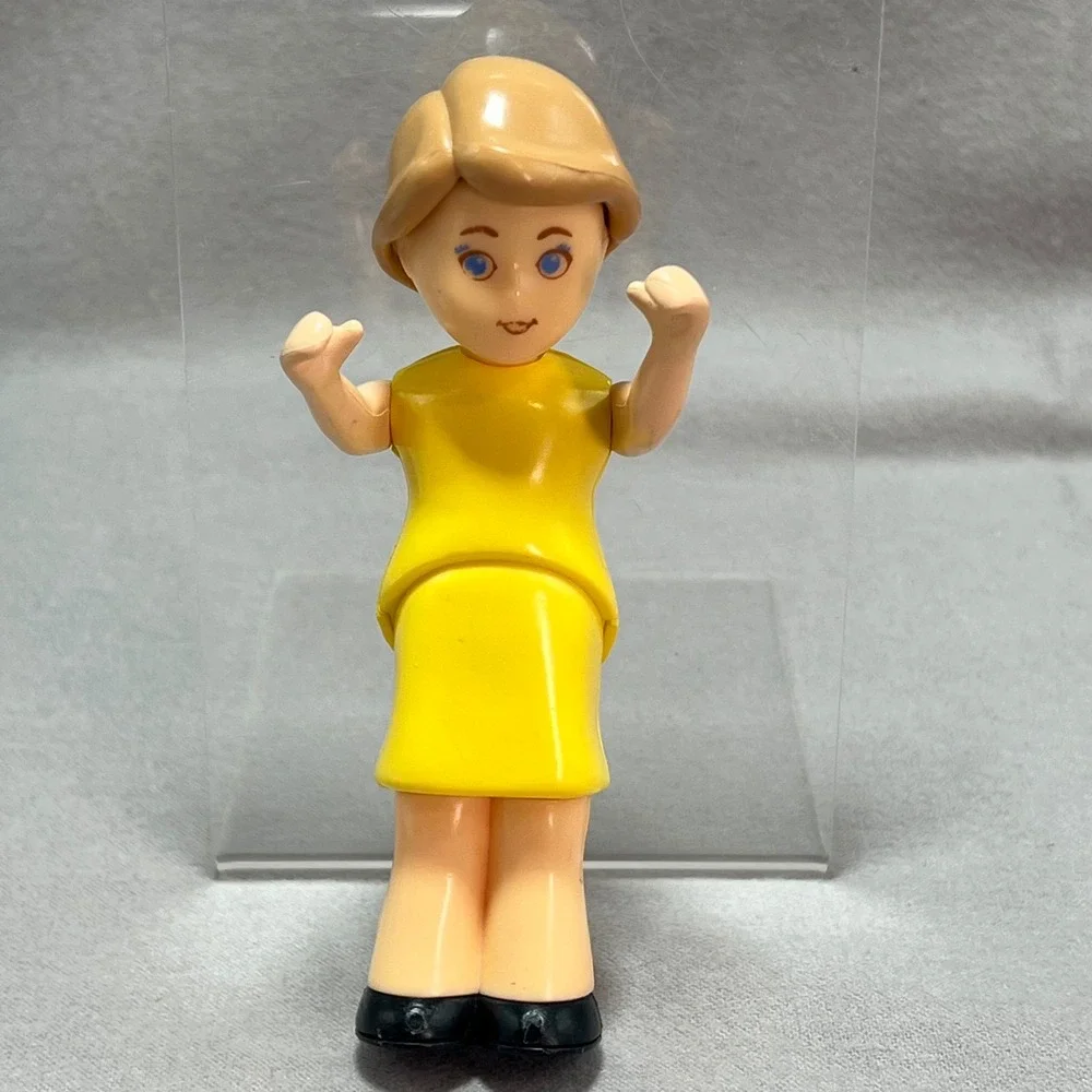 Fisher Price‎ Loving Family Mom Doll Yellow Dress Blonde Hair 80s Vintage
